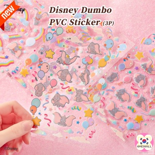 [Daiso Korea] Disney Dumbo PVC Sticker (3ea), Diary Decorating, Photo Card Decorating