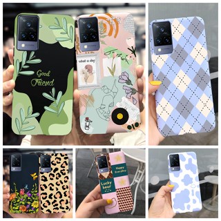 เคสโทรศัพท์มือถือ ซิลิโคนนิ่ม ลายเพ้นท์สีลูกกวาด แฟชั่น สําหรับ Vivo V21 5G V21E V 21 VivoV21 V2066 V2050 V2061