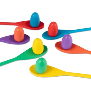 Seedopia sport 1 piece Egg Spoon Race Game Set Wooden Egg Balancing Training Toys Seedopia กีฬา 1 ชิ้นช้อนไข่เกมการแข่งข