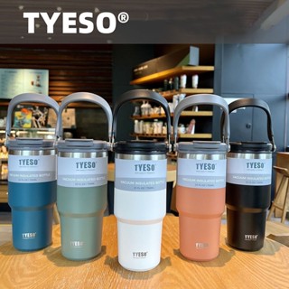 ขวดแก้วน้ําเย็นถ้วยน้ํา tyeso ถ้วยกาแฟฉนวนคู่สแตนเลสความจุขนาดใหญ่ WTC002