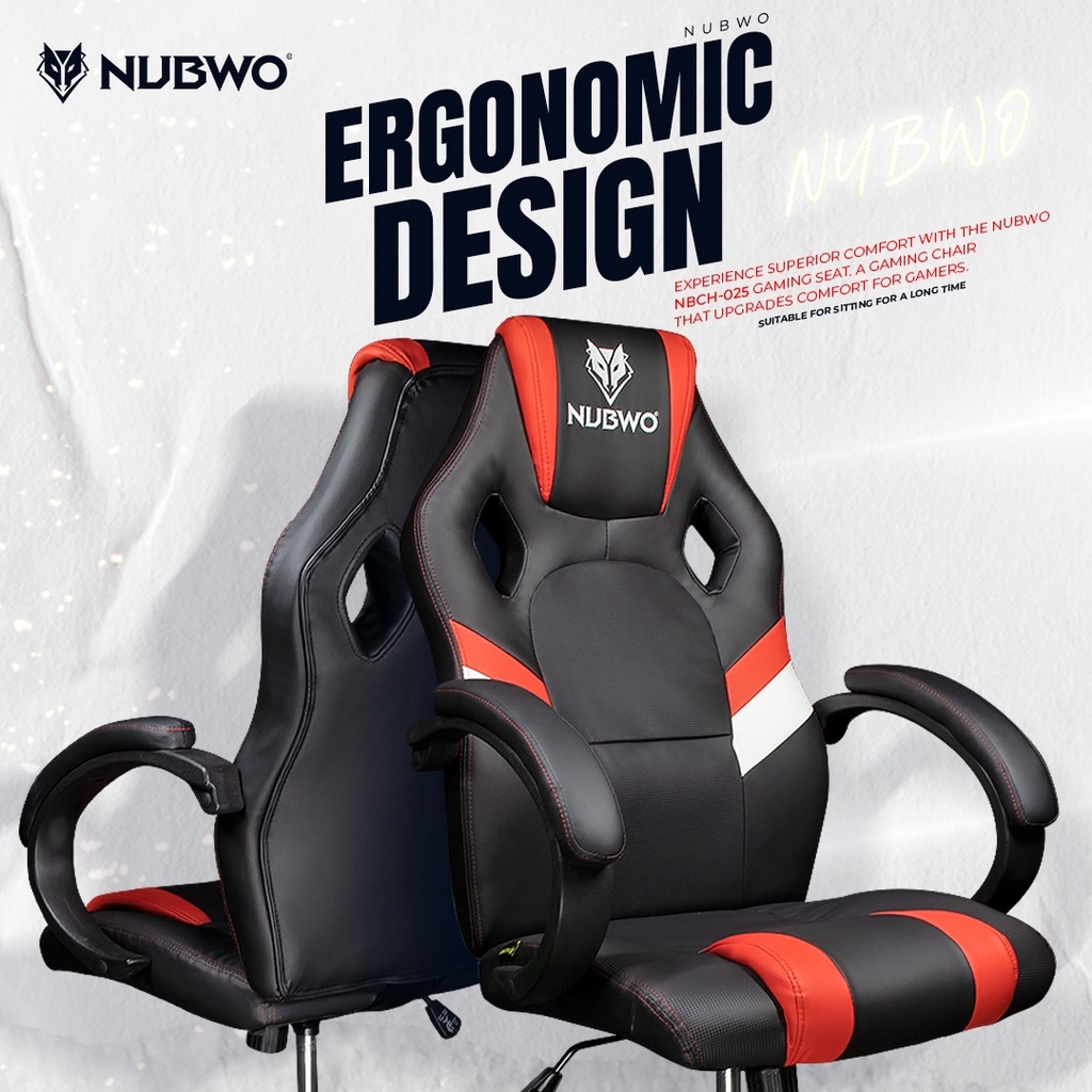 เก้าอี้เกมส์มิ่งNubwo รุ่น NBCH-025 Gaming Chair มี3สีให้เลือก
