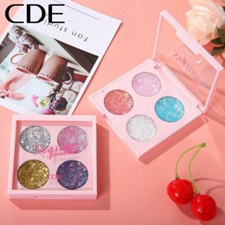 CDE050(ใหม่/แท้) cde 4-color sequin eyeshadow cream เจลกากเพชรทาตา กลิตเตอร์วิ้งดาว 4 สี