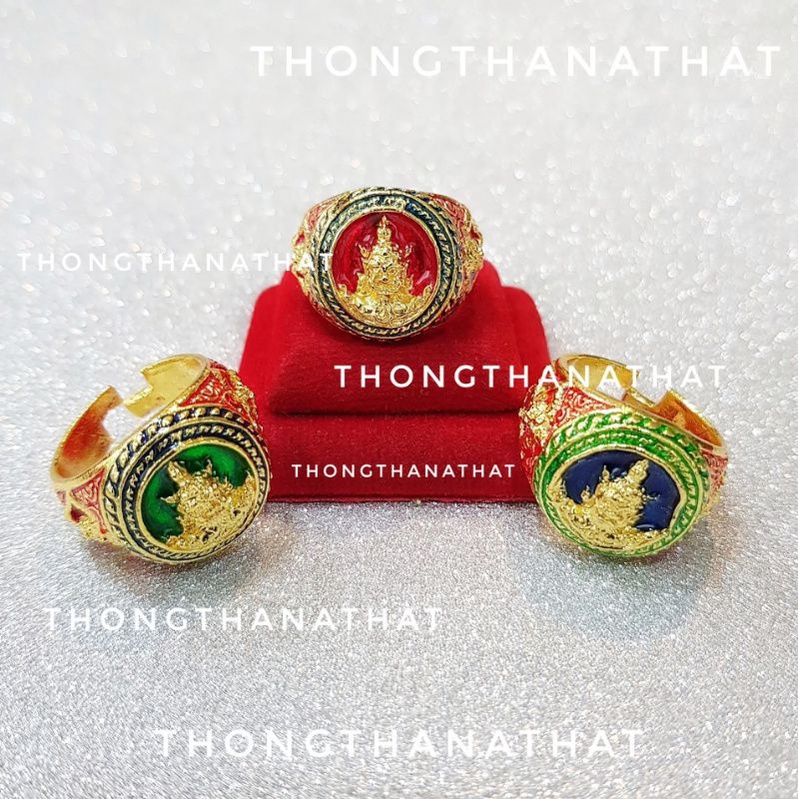 แหวนท้าวเวสสุวรรณ ลงยา *ปรับไซส์ได้* ท้าวเวสสุวรรณ ท้าวเวส แหวนท้าวเวส แหวนท้าวเวสลงยา | ทองธนทัต THONGTHANATHAT