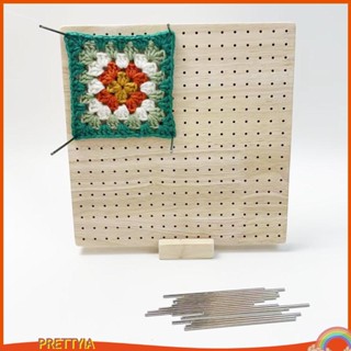 [PrettyiaTH] Crochet Blocking Board with 20 Pin Wood for Knitting Crochet Craft Weave DIY