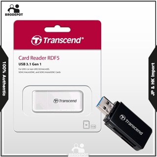 Transcend TS-RDF5K / TS-RDF5W USB 3.1 SDHC/SDXC/microSDHC/SDXC Card Reader, Black/White