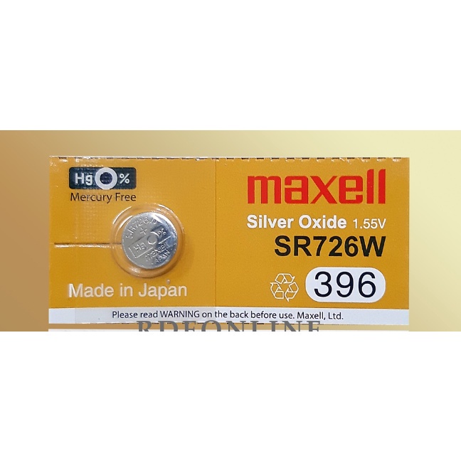 SR726W 396 al Maxell Battery Silver Oxide Battery 1.55V 1PIECE Shopee Thailand