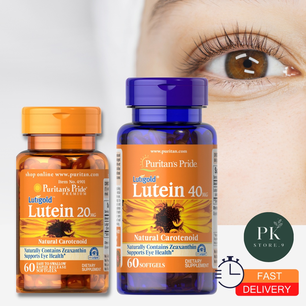 ของแท้ Puritan's Pride บำรุงสายตา Lutein Zeaxanthin 20/40 mg. 60 Softgels