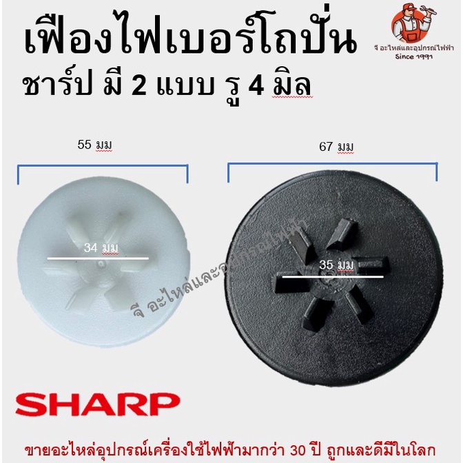 เฟืองไฟเบอร์เครื่องปั่น SHARP ชาร์ป เกลียวละเอียด เฟืองติดมอเตอร์ อะไหล่เครื่องป