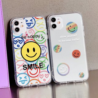 เคสโทรศัพท์สมุดระบายสียิ้ม สำหรับไอโฟน 11 12 13 14 pro max 7 8 plus X XS XR 14 Plus SE2020 เคสใสนิ่ม เคสโทรศัพท์