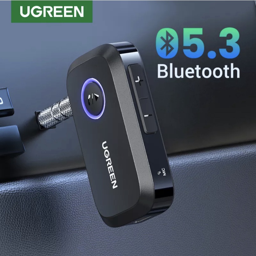 UGREEN Bluetooth Car Receiver Adapter 3.5mm AUX Jacks for Car Speakers Bluetooth 5.3 (90748)