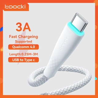 🔥ถูก/แท้🔥Toocki 3A สายเคเบิลข้อมูล Type C สายชาร์จ สายถัก สายชาร์จ USB Type C Cable สำหรับมือถือที่ใช้ Type C 20W Fast charge QC3.0