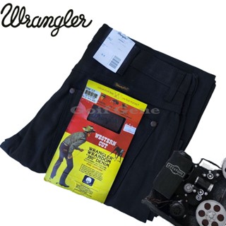 Wrangler กางเกงยีนส์ ทรงกระบอกใหญ่ (ผ้าด้าน) สี Black สินค้าพร้อมส่ง