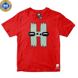 เสื้อยืด ผ้าฝ้าย พิมพ์ลายตัวอักษร H ALPHABET LORE UNISEX สําหรับเด็ก