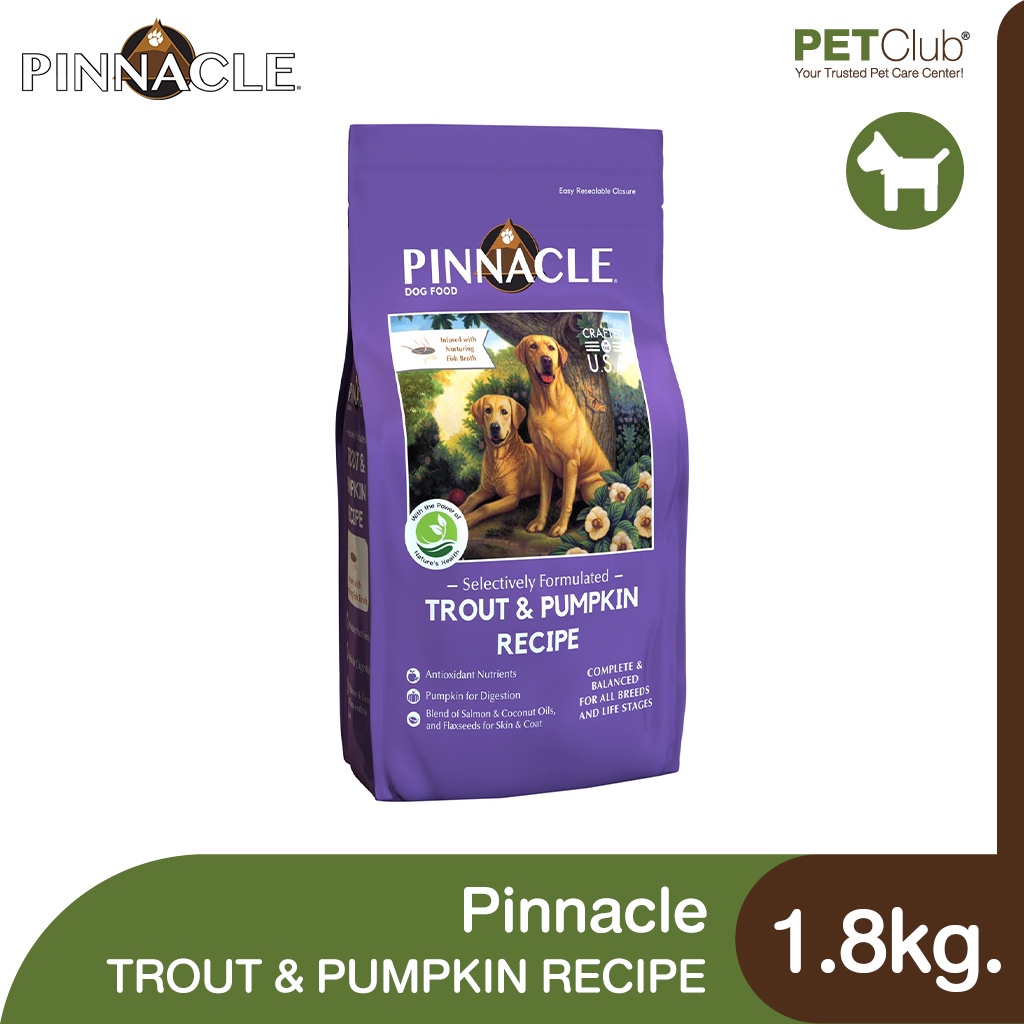 [PETClub] Pinnacle Trout & Pumpkin - อาหารเม็ดสุนัขสูตรเทราท์และฟักทอง [1.8kg.]