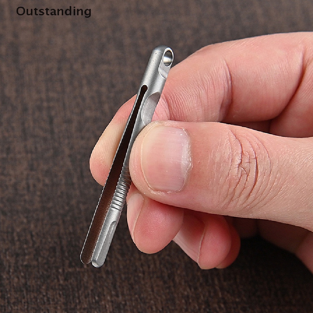 แหนบไทเทเนียมที่โดดเด่นขนาดเล็ก TC4 Titanium Alloy Clip แหนบแบบพกพา Nipper ใหม่
