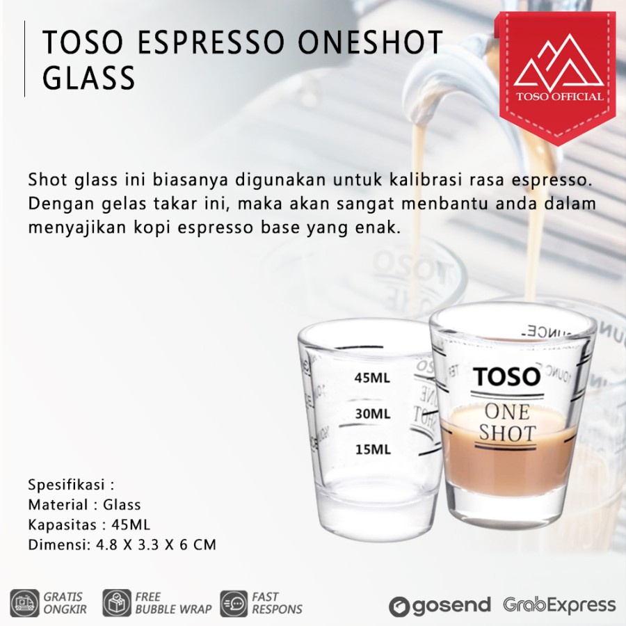 TOSO ESPRESSO SHOT แก้ว ONE SHOT SLOKI แก้วกาแฟแก้ว