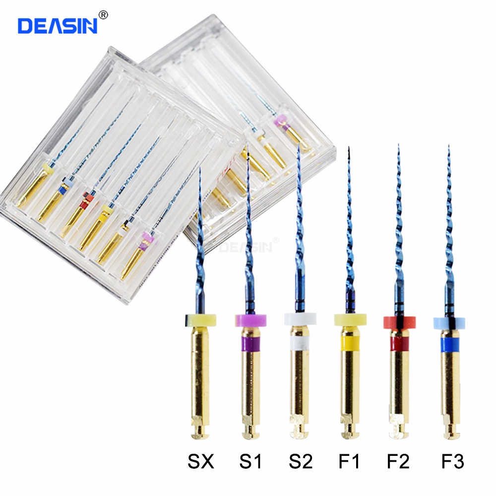 6 ชิ้น / กล่อง ใช้ โรตารี่ ความร้อน เปิดใช้งาน คลอง ราก ไฟล์ Endodontic 25 มม. SX-F3