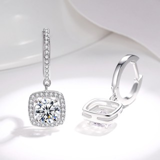 2ct moissanite diamond earrings ต่างหูเพชร ทรงหยดน้ํา 1ct+1ct