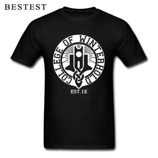 LYZH Skyrim T Shirt Men College of Winterhold T-shirt 2022 Male Tshirt Cotton Custom Black Gamer Clothing Oversized Adul