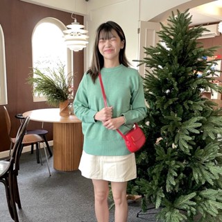 [พร้อมส่ง] Mooonbeam.co - Reindeer sweater - สเวตเตอร์ คริสต์มาส สีเขียว