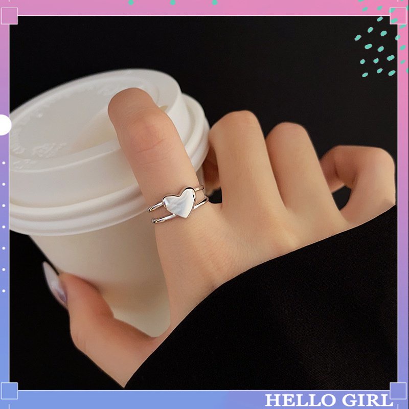 เครื่องประดับแหวนนิ้วมือสองด้านสไตล์เกาหลีสําหรับผู้หญิง