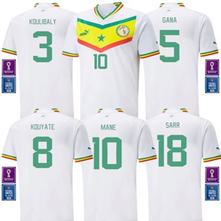 เสื้อกีฬาแขนสั้น ลายทีมชาติฟุตบอล Senegal home 2022-23 ไซซ์ S-4XL 22-23