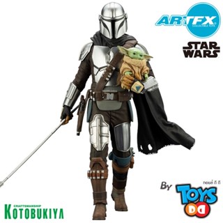 Kotobukiya The Mandalorian ArtFX+ The Mandalorian &amp; Grogu with Beskar Staff Statue