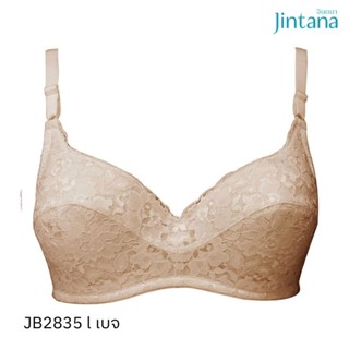 Jintana เสื้อชั้นใน (เสริมโครง) รุ่น Basic Bra รหัส JB2835 สีเบจ