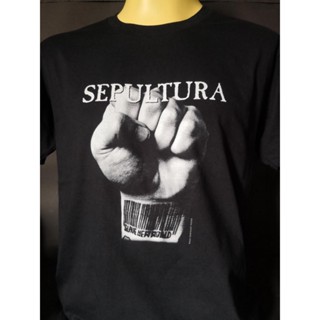 เสื้อยืดเสื้อวงนำเข้า Sepultura Slave New World Tattoo Soulfly Biohazard Thrash Death Heavy Metal Style Vintage T-S_20