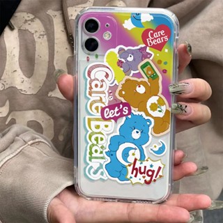 เคสโทรศัพท์มือถือ แบบใส ลายหมีน่ารัก สําหรับ iphone 14 pro Max 11 13 12 7Plus X XS Max