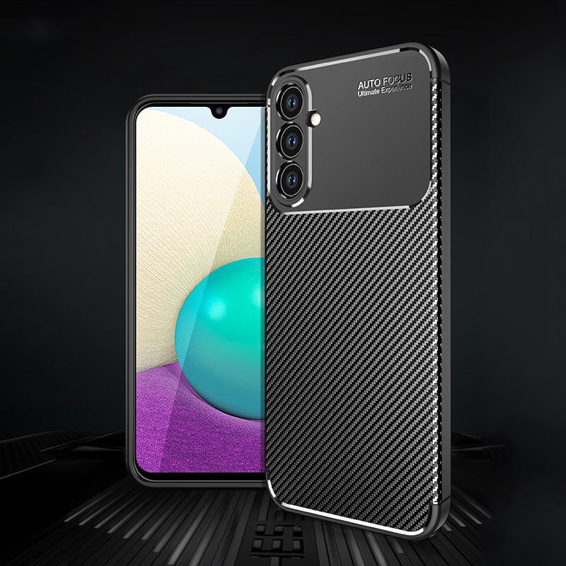 สําหรับ Samsung Galaxy A54 A34 A14 A04s 5G Slim กันกระแทกหรูหราธุรกิจคาร ์ บอนไฟเบอร ์ กรณี