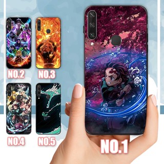 เคสโทรศัพท์ซิลิโคน TPU แบบนิ่ม ลายอนิเมะ Demon Slayer Kimetsu No Yaiba กันกระแทก สีดํา สําหรับ Huawei Nova 4 4E 5 5i Pro 5T 5Z 6 6SE 7 7i