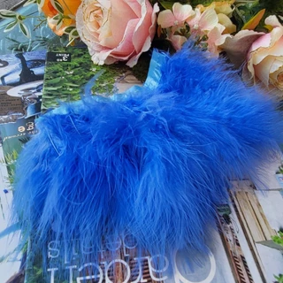 ขนาดตัวอย่างสั้นมาก 20cm 1pcs feather fluffy chic party vintage fancy dress Gatsby ขนนก เส้นใหญ่ เส้นขนนก ขนฟู