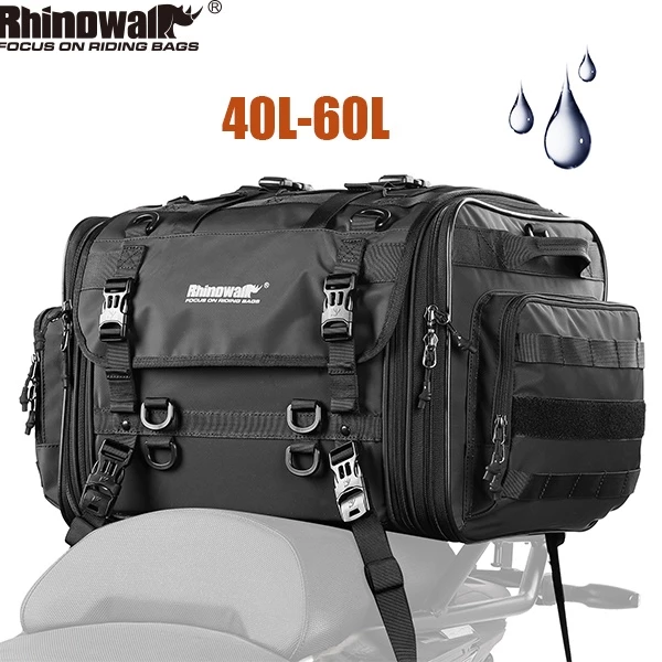 Rhinowalk 40L-60L กระเป๋าท้ายมอเตอร์ไซต์งาน กระเป๋าเดินทางมอเตอร์ไซค์