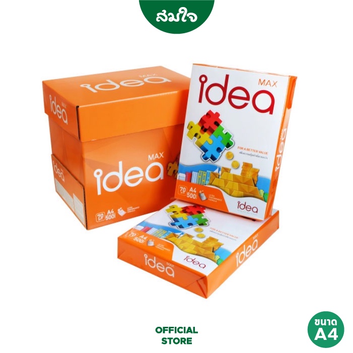 [ยกกล่อง] Idea Max กระดาษถ่ายเอกสาร 70 แกรม A4 บรรจุ 5 รีม