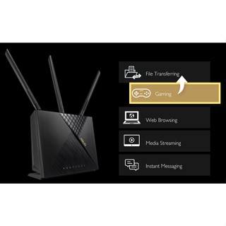 ROUTER WITH SIM CARD SLOT (เราเตอร์ใส่ซิมการ์ด) ASUS 4G-AX56 - CAT.6 300Mbps DUAL-BAND WIFI 6 AX1800 ทุกเครือข่ายในไทย