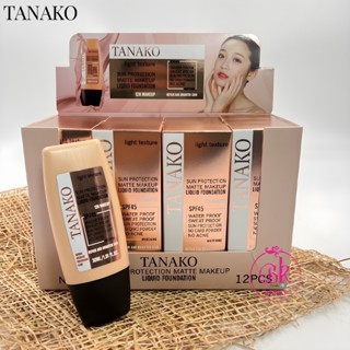 TANAKO LIQUID รองพื้นปกปิดริ้วรอย รองพื้นเนื้อบางเบา SPF45 รองพื้นกันแดด เนื้อแมท กันน้ำ ติดทน12ชม.