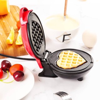 มินิ Waffle Maker มินิรูปหัวใจวาฟเฟิลเครื่องบ้านเด็กเบเกอรี่มัลติฟังก์ชั่เครื่องเค้ก