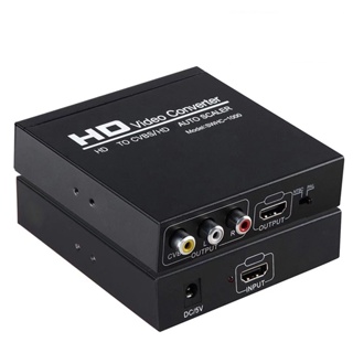 ตัวแปลงวิดีโอเสียง 1080P HDMI เป็น HDTV AV RCA 3RCA CVBS สําหรับ PS3 PS4 DVD แล็ปท็อป PC เป็นทีวีโปรเจคเตอร์