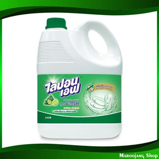 น้ำยาล้างจาน สูตรมะกรูด Dishwashing Liquid Kaffir Lime Formula 3600 มล. ไลปอนเอฟ Lipon F. น้ำยา ล้างจาน ทำความสะอาด อเนก