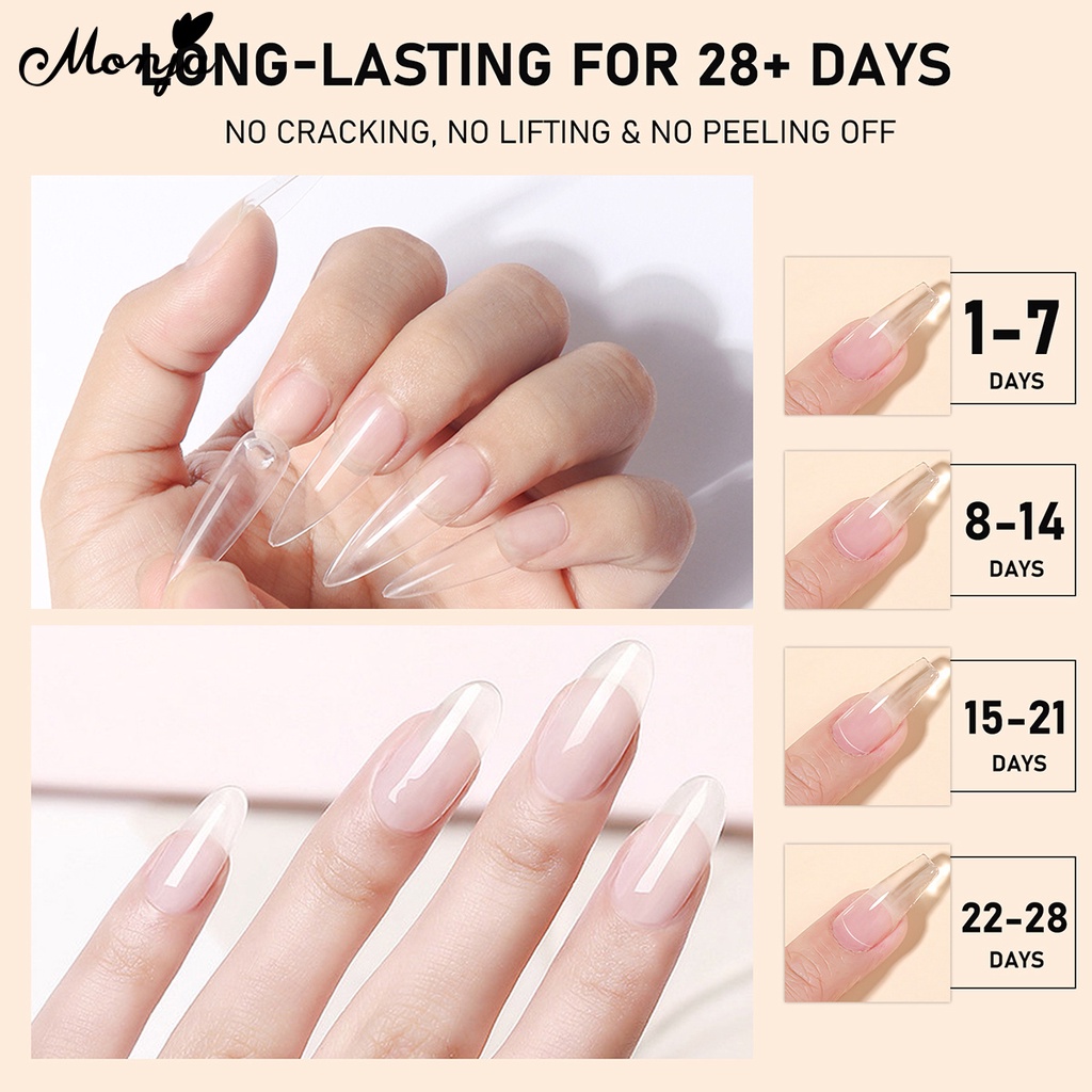 Monja กาวเจลติดจิวเวลรี่ 4in1เจลต่อเล็บอะไหล่แต่งเล็บติดอะไหล่เล็บการเสริมแรงเล็บ - รูปที่ 4