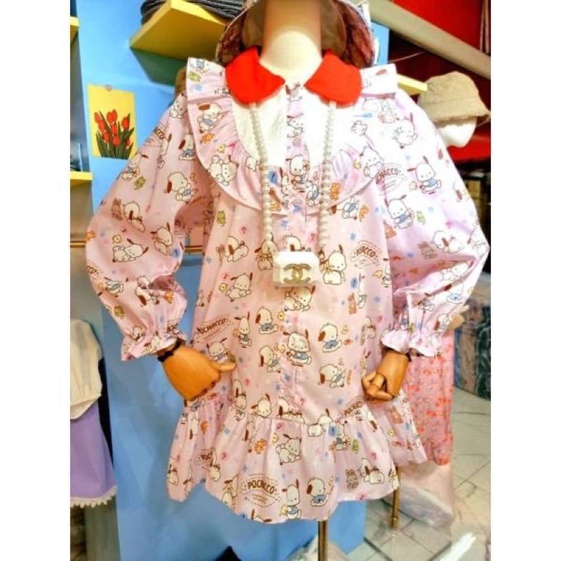 เดรส Pochacco mini dress lolita style 🌼💓ป้าย miss alley