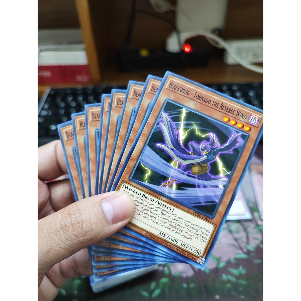 [Yugioh Funny Shop] การ์ด Blackwing 1 ใบ - Tornado the Reverse Wind - OP20-EN017