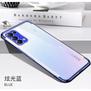 สินค้าใหม่ Case Oppo Reno5 5G เคสนิ่ม ขอบสีหลังใส เคสกันกระแทก สวยและบาง TPU CASE เคสซีลีโคน OPPO Reno 5