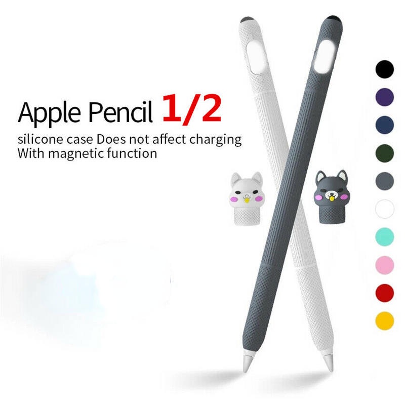 เคสปากกาสไตลัส ซิลิโคนนิ่ม แบบพกพา สําหรับ Apple Pencil 1st 2nd