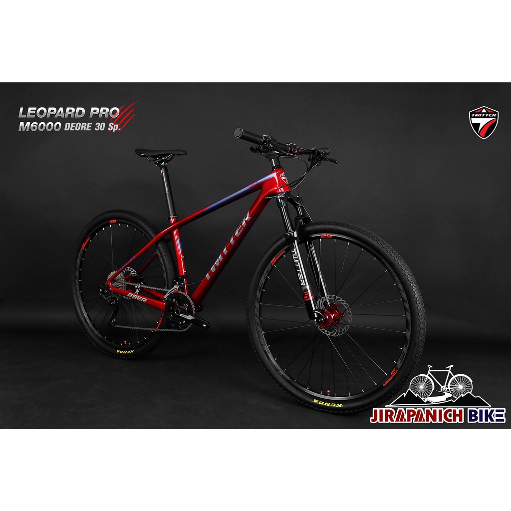 (ลดสูงสุด666.- พิมพ์HGSP666)จักรยานเสือภูเขา TWITTER รุ่น LEOPARD PRO M6000 (ตัวถังคาร์บอน , เกียร์ 30 Sp).