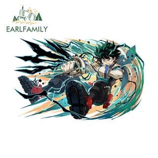 Earlfamily สติกเกอร์ กันน้ํา กันรอยขีดข่วน ลาย My Hero Academia Deku Midoriya Izuku Skill ขนาด 13 ซม. x 8.1 ซม. แบบเรียบง่าย สําหรับติดตกแต่งรถยนต์