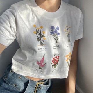 ✨Floral Collection💐 เสื้อcrop สำหรับสาวๆ ผ้านุ่มนิ่มดีมาก เสื้อครอป tiktok