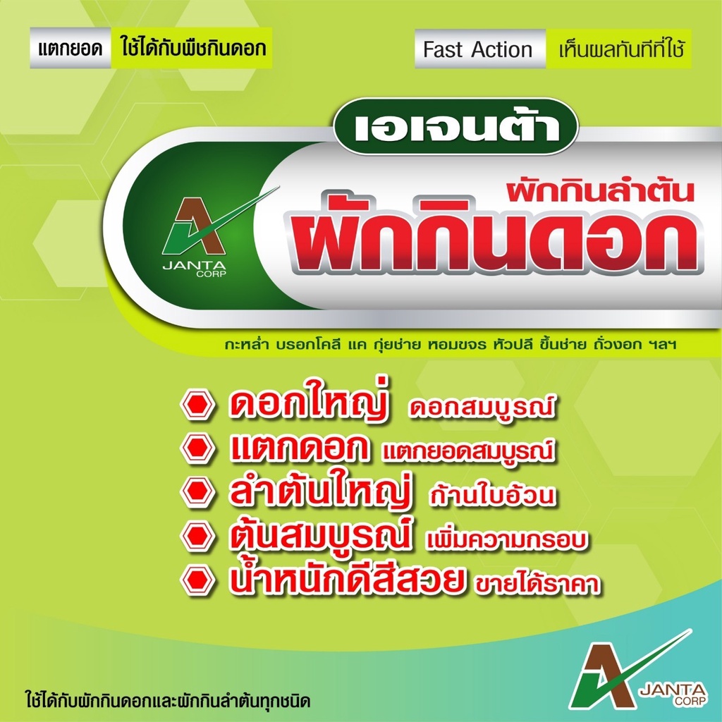 ผักกินดอก ผักกินใบ เอเจนต้า ใช้กับผักกินดอก กินใบ ได้ทุกชนิด เร่งใบหนา ใบใหญ่ เขียวเข้ม   (1 ขวด) - รูปที่ 4