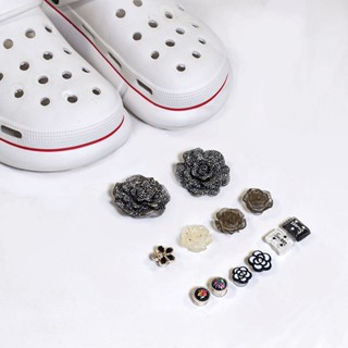 Croc Jibz ชุดปุ่มกด รูปดอกกุหลาบ DIY สําหรับรองเท้า